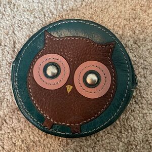 LOWEST PRICE -FOSSIL  Owl Coin Purse - Green and Brown